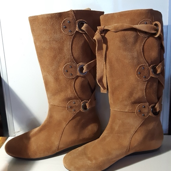 Shoes - Michelle D, Stylish Brown Suede Boots